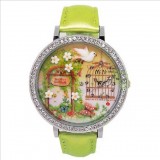 Wholesale - MINI Clay Quartze Round Dial Waterproof Watch Rhinestone Cartoon Creative PVC Band Watch mn1050