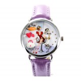 Wholesale - MINI Quartze Round Dial Waterproof Watch Cartoon Creative PVC Band Watch MN963