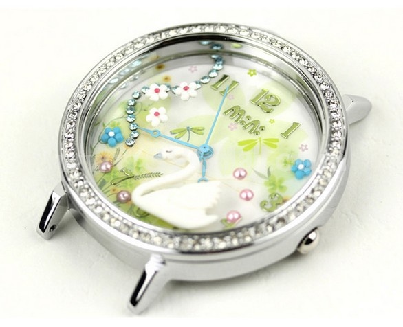 MINI Quartze Round Dial Waterproof Watch Cartoon Creative PVC Band Watch mn895