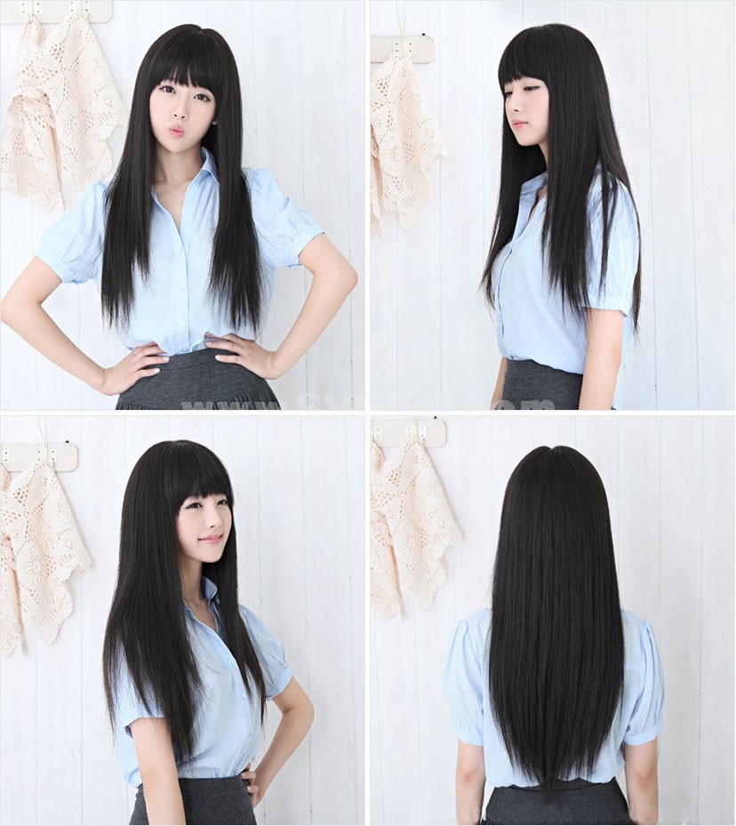 Women's Wig Long Straight Fluffy Round Face Prefered Fashion (YS8011)