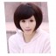 Women's Wig Short Tilted Frisette BobHaircut Round Face Prefered 