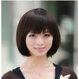 Wholesale - Women's Wig Short Full Bangs Fluffy BobHaircut Round Face Prefered (YS8006)