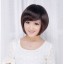 Women's Wig Short Tilted Frisette BobHaircut Round Face Prefered Fashion