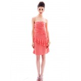Wholesale - Mini Strapless Cotton Soild Color Off-the-shoulder Party Dress