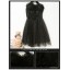 Mini Hollow Strapless Lace Tulle Soild Color Sweet Heart Party Dress