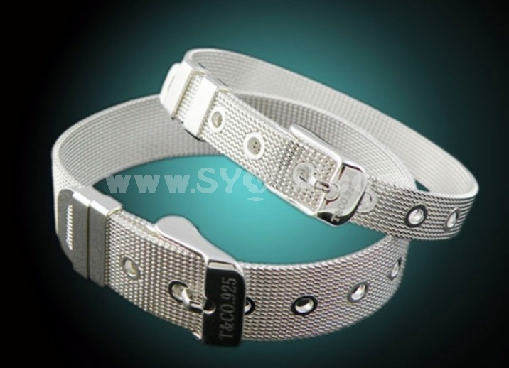 Silver Plating Watchband Shaped Bracelet