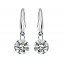 Zircons Hearts and Arrows Silver Plating Earring