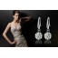 Zircons Hearts and Arrows Silver Plating Earring