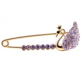 Wholesale - Crystal Swan Style Brooch with SWAROVSKI Elements (9509)