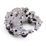 Wholesale - Crystal Pearl Wreath Style Brooch with SWAROVSKI Elements (8820)
