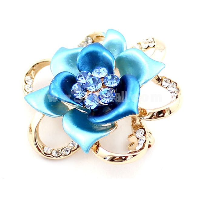 Crystal Camellia Style Brooch with SWAROVSKI Elements (9182)