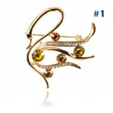 Wholesale - Crystal Swan Style Brooch with SWAROVSKI Elements (9129)