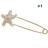 Wholesale - Crystal Starfish Style Brooch with SWAROVSKI Elements (9510)