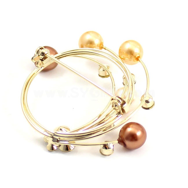 Crystal Pearl Ring Style Brooch with SWAROVSKI Elements (9165)