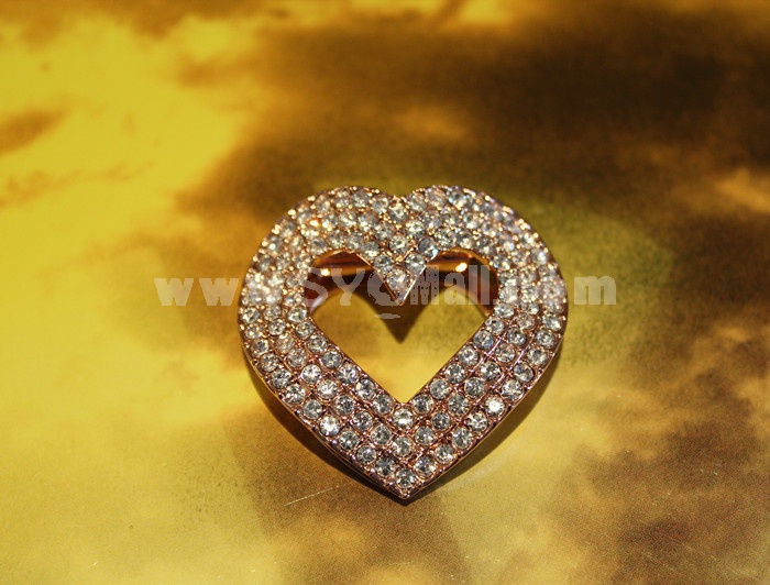 Crystal Heart-Shaped Style Brooch with SWAROVSKI Elements