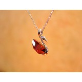 Wholesale - Crystal Ruby Swan Necklace with SWAROVSKI Elements