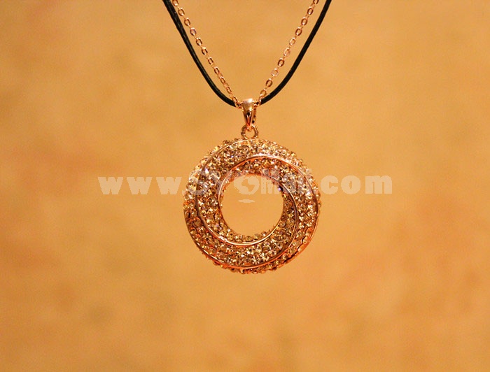 Spiral Ring Style Necklace with SWAROVSKI Elements