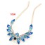 Crystal U-Type Butterfly/Blossoms Style Necklace with SWAROVSKI Elements (9411)