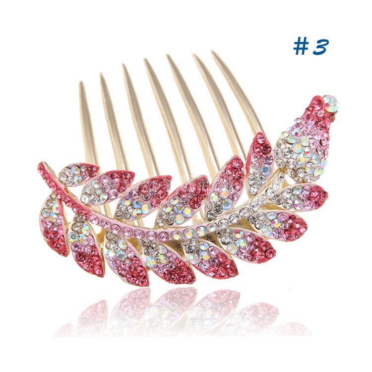 Crystal Leave Style Hairpin with SWAROVSKI Elements