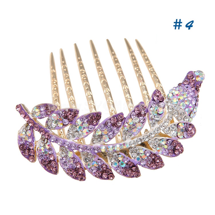 Crystal Leave Style Hairpin with SWAROVSKI Elements