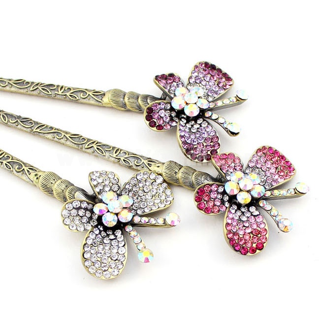 Crystal Butterfly Style Hairpin with SWAROVSKI Elements (9407)