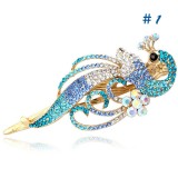 Wholesale - Crystal Peacock Style Hairclip with SWAROVSKI Elements (9469)
