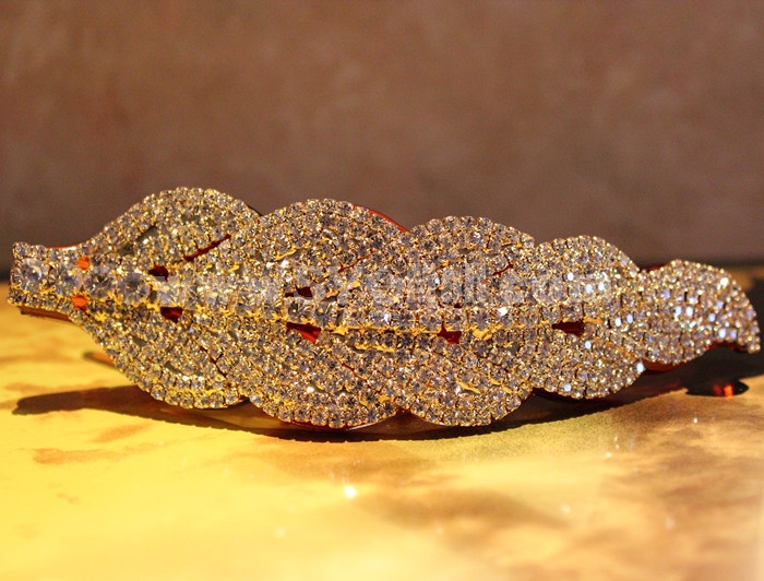 Crystal Leave Style Hairclip with SWAROVSKI Elements 