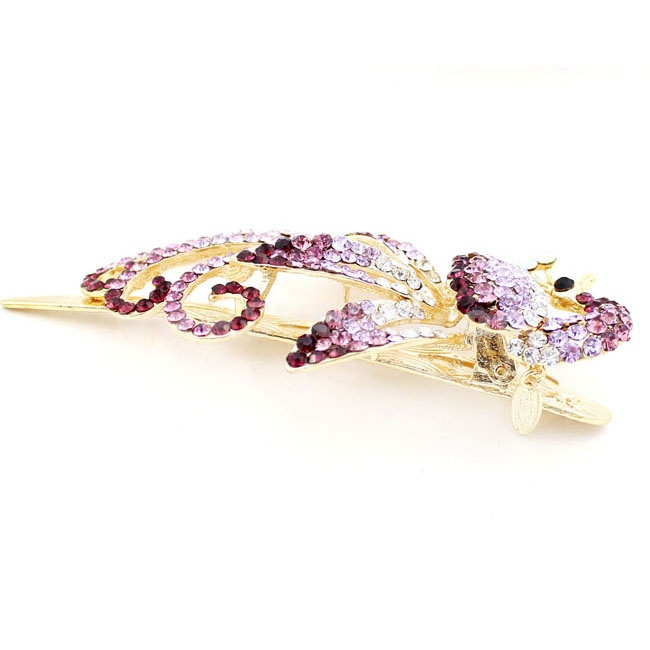 Crystal Peacock Style Hairclip with SWAROVSKI Elements (9466)