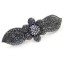 Crystal Black Gold Flower Style Hairclip with SWAROVSKI Elements (8630-30)