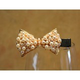 Wholesale - Pearl Bow Tie Style Hairclip with SWAROVSKI Elements