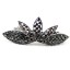 Crystal Black Gold Petals Style Hairclip with SWAROVSKI Elements (8658-3)