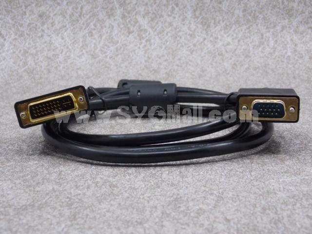 DVI to VGA Display Monitor Cable Gold Plating