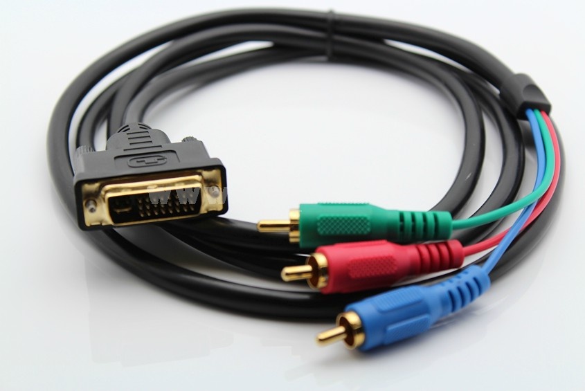 DVI-I to 3 RCA Component RGB Cable M/M