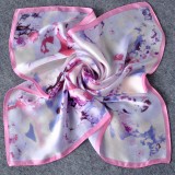 Wholesale - Ink Painting Pattern Pure Mulberry Silk Printing Square Women's Kerchief Scarf
