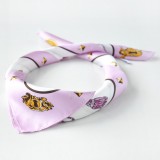 Wholesale - Hearts & Keys Pattern Pure Mulberry Silk Printing Square Women's Kerchief Scarf