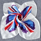Wholesale - Flag Pattern Pure Mulberry Silk Printing Square Women's Kerchief Scarf