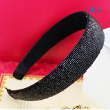 Wholesale - Broad Manual Beaded Hairband with SWAROVSKI Elements