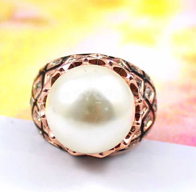 Crystal Pearl Ring with SWAROVSKI Elements (9066D)