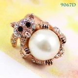 Wholesale - Crystal Pearl/Koala Style Ring with SWAROVSKI Elements (9067D)