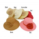 Wholesale - Eratos Broad-Brimmed Strawhat with Big Flower (CM18) 