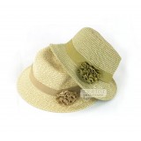 Wholesale - Eratos Narrow-Brimmed Single Flower Style Strawhat (CM17) 