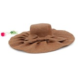 Wholesale - Eratos Broad-Brimmed Pure Color Bow-Tie Style Strawhat (CM06) 