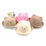Wholesale - Eratos Cute Little Bear Strawhat with Curling (CM22)
