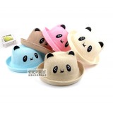 Wholesale - Eratos Cute Panda Pattern Strawhat with Curling (CM21)