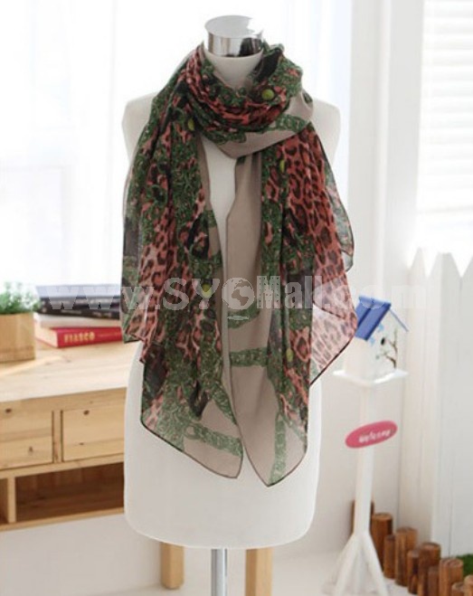 Leopard Print Women's Wrapping Scarf