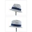 Women's Hat Blue and White Stripes Pattern Sun-Blocking