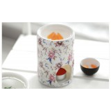 Wholesale - Delicate Hollow Glazed Ceramic Furnace Essential Oil Flowers Pattern (L916)
