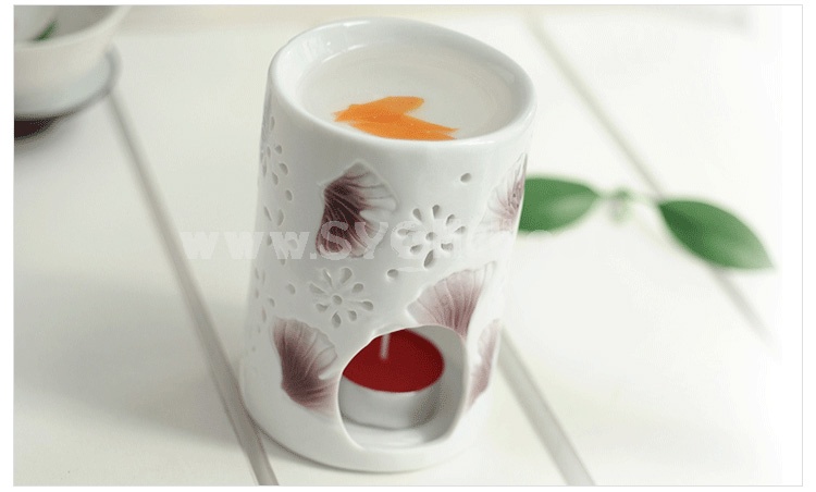 Delicate Hollow Glazed Ceramic Furnace Essential Oil (L926)