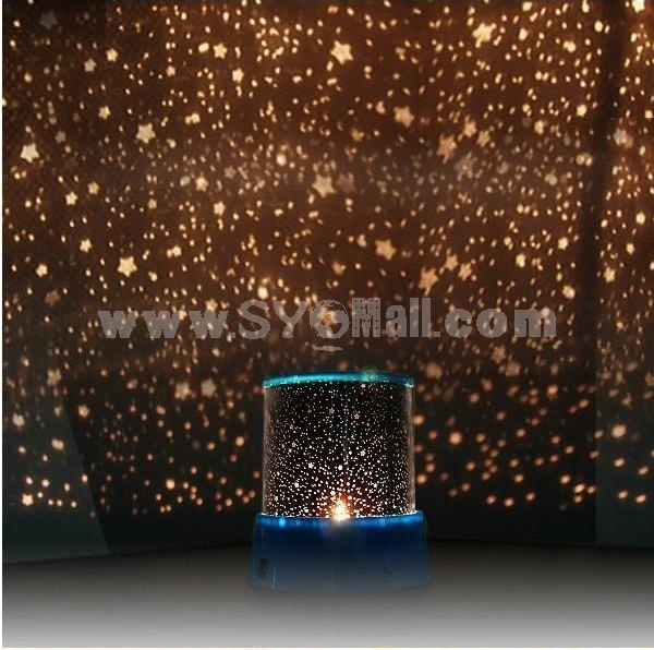 Creative Music Spinning Stars Projector Blue 