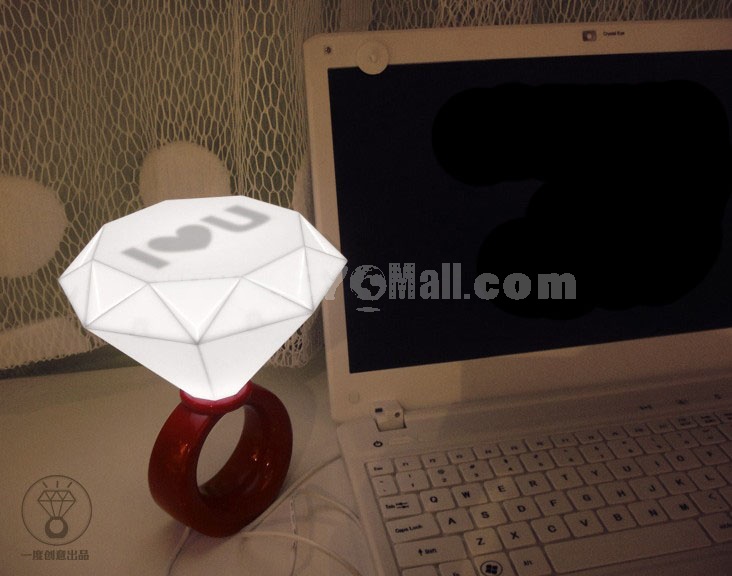 Creative Romantic Diamond Ring Shaped LED Table Lamp